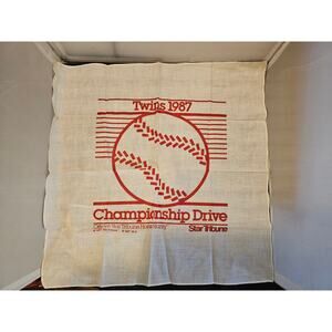 Vintage 1987 Minnesota Twins World Series Homer Hanky - Championship Drive